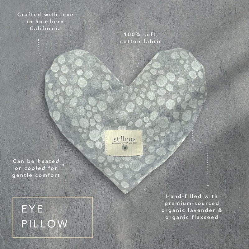 stillnus Weighted Heart Eye Pillow with Organic Lavender & Flaxseed – Relaxation Gift for Women, Meditation Tool, Mindful Rest, Cooling Eye Mask, Wellness Self-Care Kit - Image 3